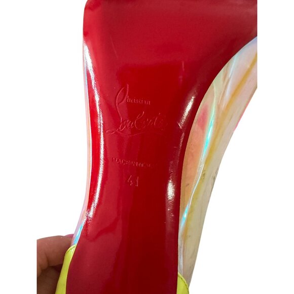 CHRISTIAN LOUBOUTIN Debout 100 Multicolor Heels Size 41 / 11 - Picture 4 of 16